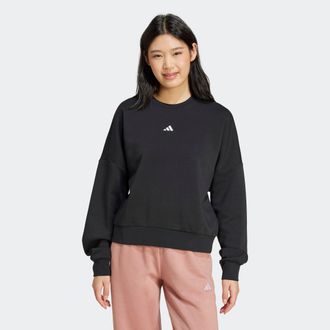 adidas Sweatshirt ADIDAS SPORTSWEAR W SL FC SWT, Damen, Gr. L, schwarz-weiss (schwarz, wei&szlig;), Obermaterial: 70% Baumwolle, 30% Polyester, Rundhals, angesetzt