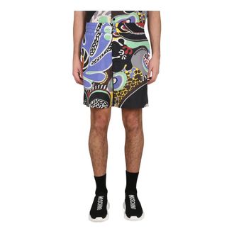Moschino Casual Shorts, male, Multicolor, Size: M All Over Psychedelic Print Short