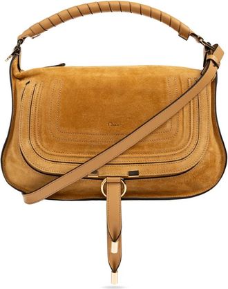 Chlo&eacute; Marcie Small Shoulder Bag - Dames - Handtassen - Bruin - ONE Size - Leer - Tassen