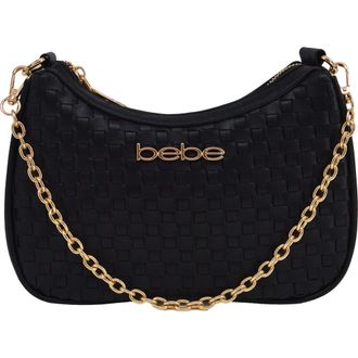 Bebe Yara Woven Crossbody Bag with Zip Pouch in Black at Nordstrom Rack