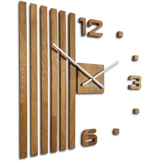 OEM Reloj De Pared De Madera De Roble Lamele 60 Cm