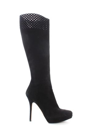 Saint Laurent Yves Saint Laurent Black Lasercut Suede Boots Size 37