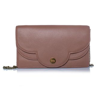 See By Chlo&eacute; Pre-owned Womens See By Polina scallop leather evening bag - Pink - One Size