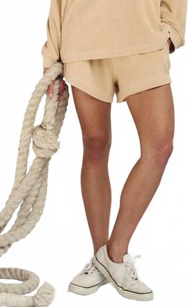 The Great. Micro Terry Swing Short In Beige