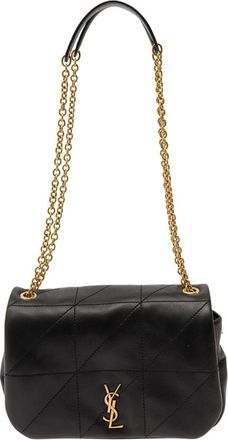 Saint Laurent Jamie 4.3 Mini Tas - Dames - Schoudertassen - Zwart - ONE Size - Katoen - Tassen
