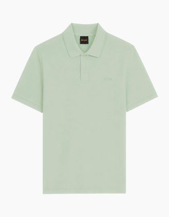 HUGO BOSS Mens Boss Phoenix Micro Honeycomb Piqu&eacute; Polo - Green - Size: 44