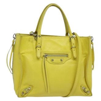 Balenciaga Pre-owned Handbags, female, Yellow, Size: ONE SIZE Pre-owned Vintage Hand Bag