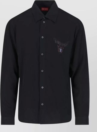 Diesel long sleeve shirt casual embroidered detail