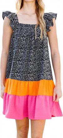 Sixty One Sunglasses Halee Mini Dress In Black Pink