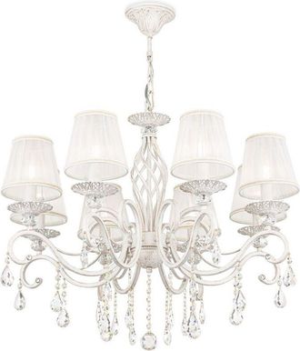 Maytoni Maytoni - Grace Ara&ntilde;a Blanca Con Oro Y Cristal, Con Pantallas, 8 Luces, E14