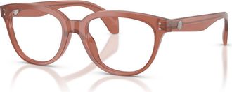 Moncler 52mm Rectangle optical glasses in Pink at Nordstrom