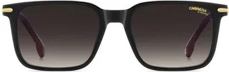 Carrera CA 391/S/US 53mm Rectangular Sunglasses in Black Red/dark Grey Sf at Nordstrom