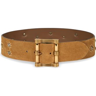 Etro Studded Suede Belt in Brown at Nordstrom, Size X-Large