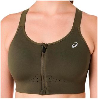 Asics Road Combination Zip Bra Sport-BH f&uuml;r Damen | braun