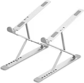 OEM Soporte Para Port&aacute;til - Soporte Ergon&oacute;mico Para Notebook - Plegable De Aluminio - 29,5 Cm - Plateado