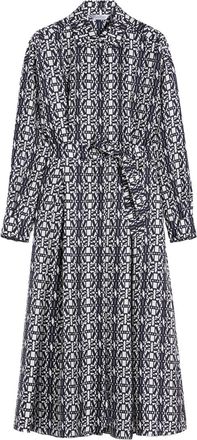 Max Mara Blue Printed Shirt Dress