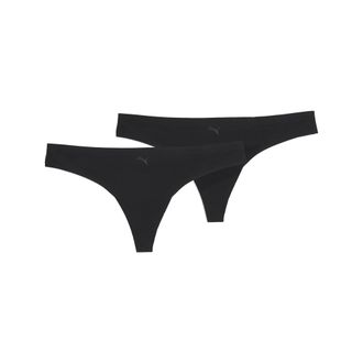 Puma Perizoma PUMA Donna senza cuciture in confezione da 2, Abbigliamento, Nero, 4