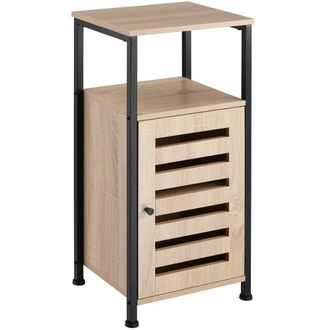 TecTake Mueble auxiliar estilo industrial 38,5 x 31,5 x 81 cm madera clara