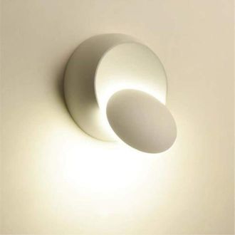 OEM L&aacute;mpara De Pared Giratoria De 360 Grados Lemroe, L&aacute;mpara De Mesilla Creativa Para Pasillo, Escalera, Sala De Estar, Dormitorio (blanca)