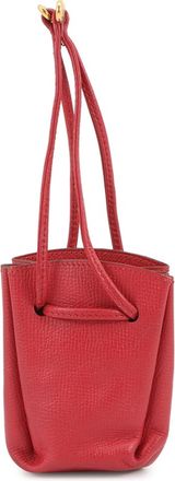 Herm&egrave;s Red Color Leather Pouch (Pre-Owned)