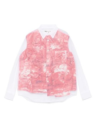 Comme Des Garçons mesh shirt - women - Polyester/Nylon - S - White
