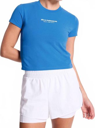 Bandier Run The City Active Tee In French Blue/white
