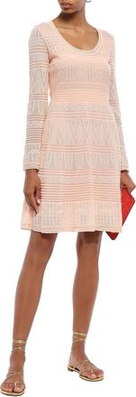 Missoni Peach Crochet Knit Dress Size S