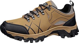 Generic Mens Waterproof Hiking Shoes, Mens Shoe Sneaker, Walking Trainers Non-Slip Soles Trekking Shoes Hard Wearing Sport Shoe Breathable Work Trainer Lace U