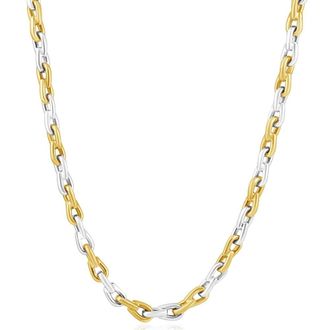Pompeii3 Mens 14k Gold (65gram) or Platinum (122gram) 6mm Link Chain Necklace 20