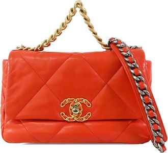 Chanel Borsa a tracolla media in pelle di agnello 2019 - Arancione