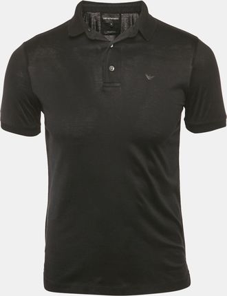 Emporio Armani Black Jersey Polo T-Shirt