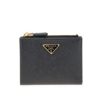 Prada Saffiano leather bi-fold wallet Woman One Size