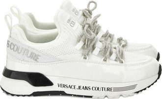 Versace Jeans Couture Sneakers met mesh vlak - Wit