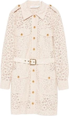 Zimmermann Kleedjes, Dames, Beige, M, Polyester, Beige Jurk Aw 25 Elegant Comfortabel