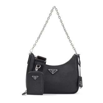 Prada Bandoliera Shoulder Bag - female - Prada - Shoulder Bags - Black - ONE SIZE - Bags