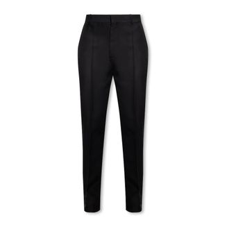 Alexander McQueen Broeken, Heren, Zwart, M, Plooivoorpantalon
