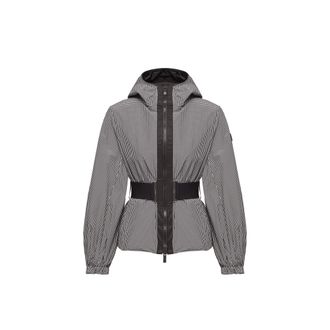 Moncler Moncler Rythme Belted Short Jacket, Women, Grey, Size: 2