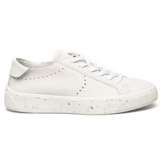 Ecco Ecco Street Tray 291503 Leather Womens Lace Up Trainers - White - Size:UK 5-5.5