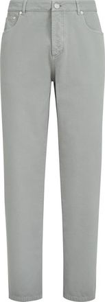 Brunello Cucinelli Gabardine garment dyed trousers in Khaki at Nordstrom, Size 48 It
