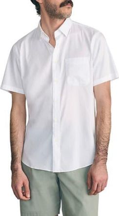 Faherty Movement Short Sleeve Button-Up Shirt in Cloud White at Nordstrom Rack, Size Xx-Large