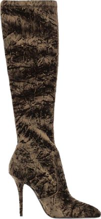 Saint Laurent Talia Velvet Boots