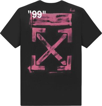 Off-white Mens Off-White Arrow Pattern Short Sleeve Loose Fit Black T-Shirt OMAA038R191850151028