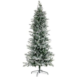 BIZZOTTO Albero di Natale Slim Cooper, 210 cm (D96 cm), Verde innevato - 964 rami
