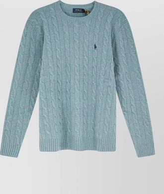 Polo Ralph Lauren cashmere wool cable-knit crew-neck sweater