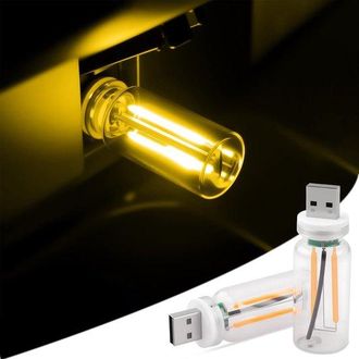 OEM 2 L&aacute;mparas Usb L&aacute;mpara Retro Regulable T&aacute;ctil Luz Ambiental Led Interiores, Mini L&aacute;mpara Led Port&aacute;til Tipo Botella Vidrio, Verde