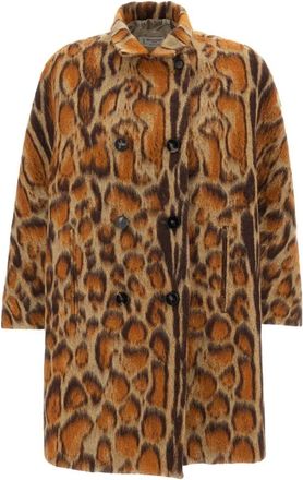 Alberto Biani Jassen, Dames, Veelkleurig, XS, Wol, Double-Breasted Coat