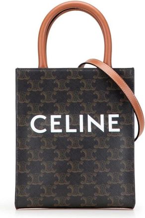 Celine Pre-owned Handbags, female, Brown, Size: ONE SIZE Pre-owned Small Vertical Cabas Tote Bag