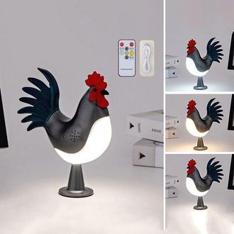 OEM L&aacute;mpara T&aacute;ctil Con Forma De Pollo, Luz Nocturna Recargable Para Ni&ntilde;os, L&aacute;mpara De Pollo Recargable, Recargable Por Usb, Con Temporizador, Gris