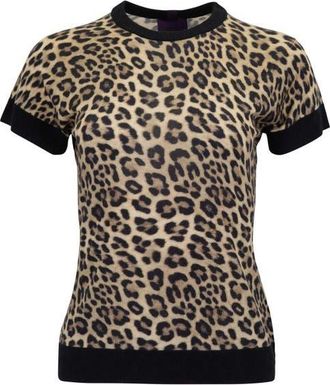 Lords of Harlech Leopard Womens Knit Sweater in Leopard Brown at Nordstrom, Size Xx-Large