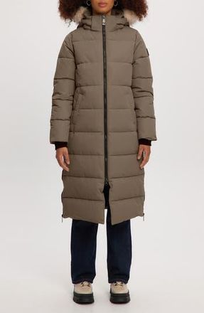 Noize Winter Long Parka with Faux Fur Trim in Mocha at Nordstrom Rack, Size X-Large